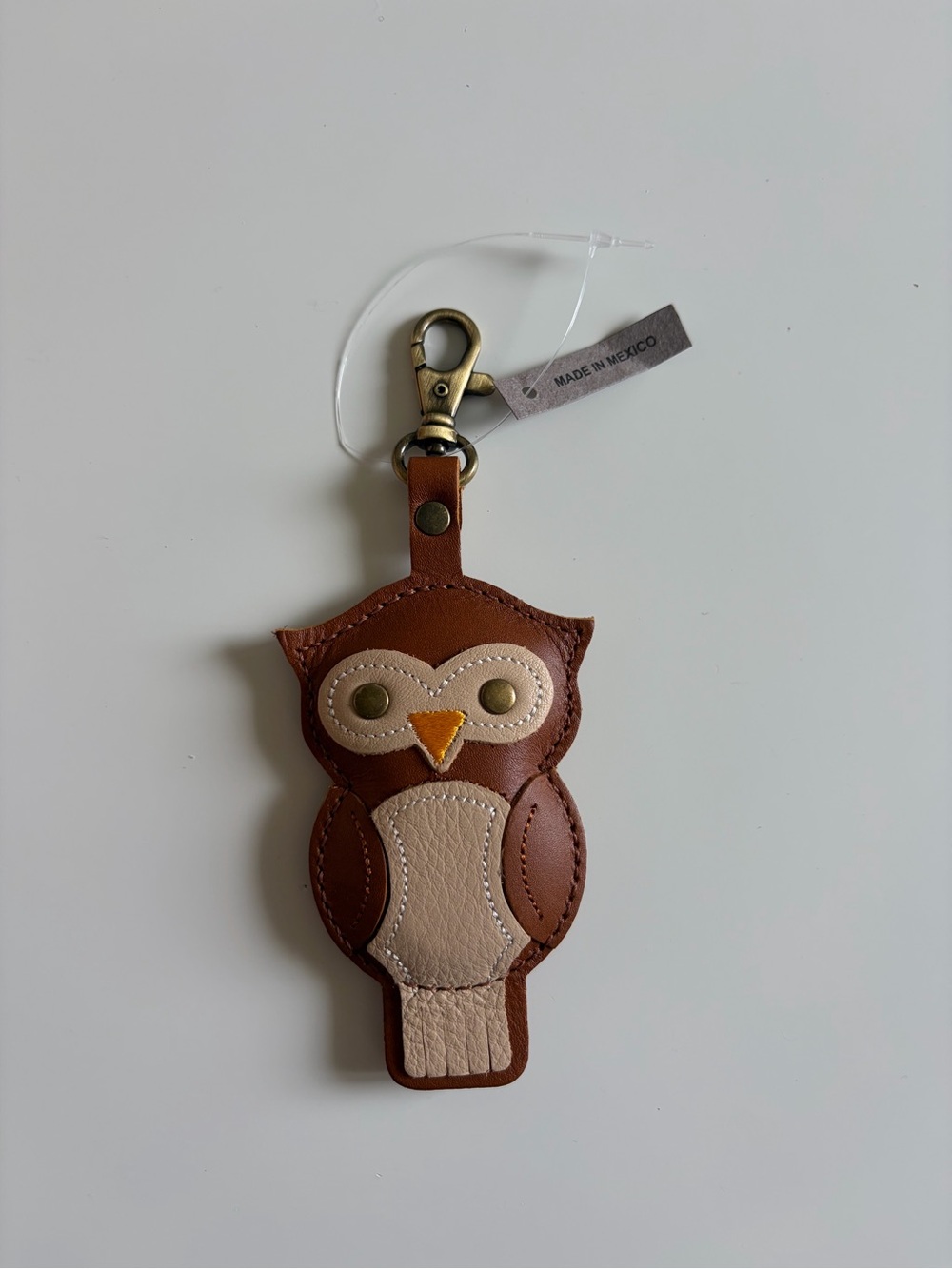 Portland Leather Owl 🦉 Woodland Animal Keychain 🪾NWT